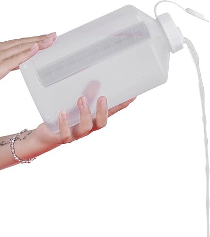 2-Quart (64 fl. oz) Water Bottle Refrigerator Shaker, Pitcher, Engraved Measurements, Mixer Bottle, Leak Resistance, Dishwasher Safe, BPA Free, with Easy-Pour Spout (2-PACK) in Saudi Arabia
