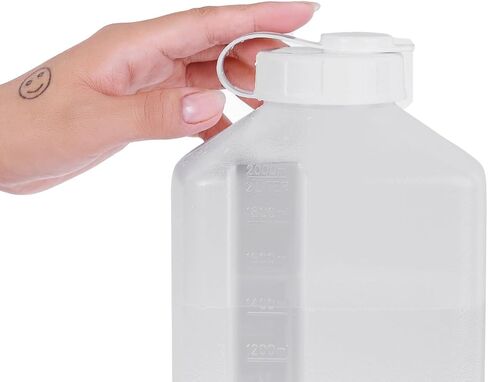 2-Quart (64 fl. oz) Water Bottle Refrigerator Shaker, Pitcher, Engraved Measurements, Mixer Bottle, Leak Resistance, Dishwasher Safe, BPA Free, with Easy-Pour Spout (2-PACK) in Saudi Arabia