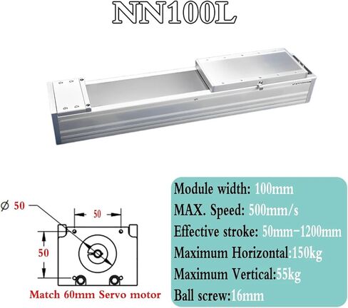 [60mm servo Bracket] حمولة ثقيلة 150 كجم مغلق بالكامل 100 مم عرض 4*EGH15CA SLIDER 2*EGR15 RAIL SFU1605/1610ACCURACY ± 0.012 (SFU1610-400MM) in Kuwait