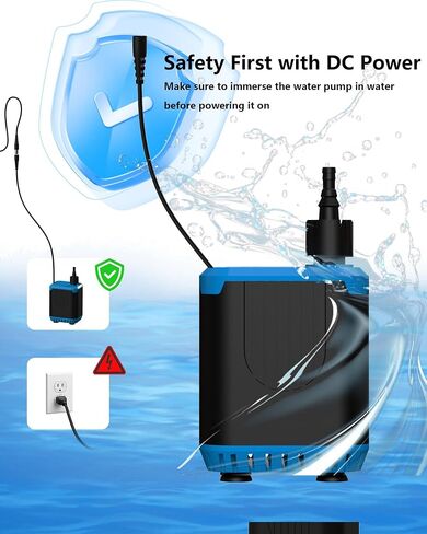Proots 52GPH System System Mini Mini Pump-5-12V DC Ultra Quiet for Aquariums ، Hoep-ins in Kuwait