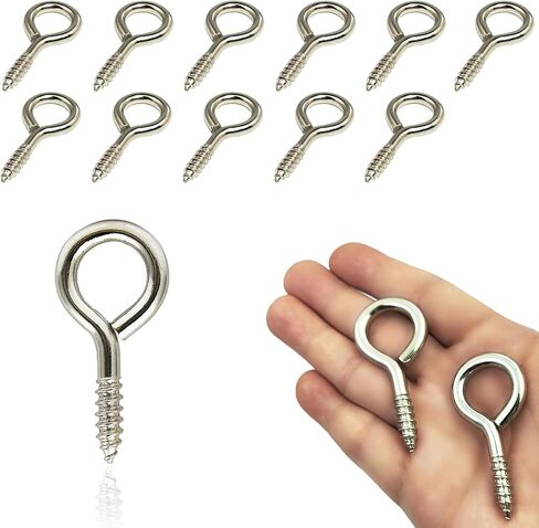 1/4 Eye Bolts Screw in,6 Pack Eye Screws for Wood,Heavy Duty Eye Hooks Screw Made of Premium Steel,for Hanging Plants,Shade Sails and Bird Feeders Indoors and Outdoors (6) in Kuwait