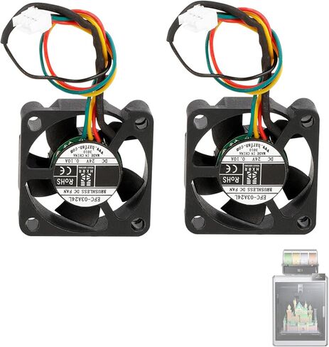 CREALITY الرسمية K2 PLUS HEATBREAK FAN 2PCS مروحة تبريد الحلق ل CREALITY K2 PLUS COMBO 3D الطابعة (حزمة 2) in Kuwait