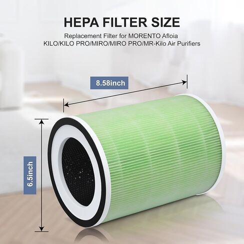 2 حزمة كيلو H13 ترشيح HEPA True متوافق مع Afloia Kilo ، Kiloplus ، Kilopro ، Miro ، Miro Pro و Morento Mr-Kilo ، Kalo Air Purtier ، ترشيح 360 ° 4 مراحل in Saudi Arabia