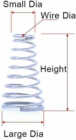 Compression Spring 10pcs Stainless Steel Metal OEM Return Spring Coil Conical Tower Conical Spring(10pcs 0.4 * 7-11 * 12mm) in Saudi Arabia