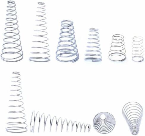 Compression Spring 10pcs Stainless Steel Metal OEM Return Spring Coil Conical Tower Conical Spring(10pcs 0.4 * 7-11 * 12mm) in Saudi Arabia