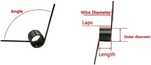 Compression Spring 10pcs Torsion Spring 0.8mm WD V-Shaped Spring Angle 180/120/90/60 Degree Mini Torsion Custom Spring 3/6/9 Laps(120 Degrees) in Saudi Arabia