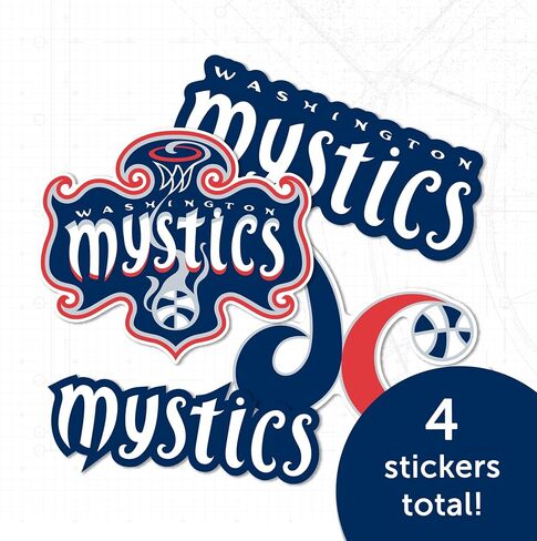 Desert Cactus Washington Mystics Sticker WNBA جمعية كرة السلة الوطنية للسيدات للسيدات مرخصة رسميًا في فينيل صائق شارات المحمول. in Saudi Arabia