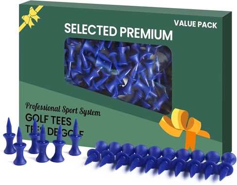 Tees Castle Castle البلاستيك خطوة لأسفل القيمة 200 عدد ، مختلط غير قابل للكسر أو نفس الارتفاع 1 ، 1 1/4 ، 2 3/4 ، 2 1/4 ، 2 ، 1 3/4 ، 1 1/2 بوصة حزمة ملونة طويلة للممارسة in Kuwait