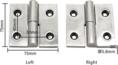 Removable Hinge 304 Stainless Steel Heavy Machinery Equipment Components 1Pcs(XG02-177-3TL) in Saudi Arabia