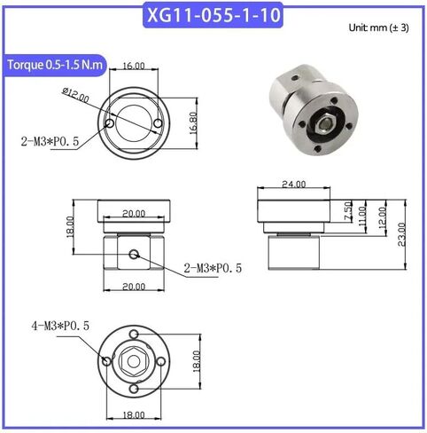 XG11-055-1-10 Disk Pivot Torque Torque Torque Deping 304 مقاوم للصدأ 1pcs in Saudi Arabia