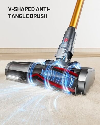 Cordless Vacuum Cleaner, 580W 48KPA 60Mins Vacuum Cleaners for Home, Self-Standing Stick Vacuum with Aromatherapy & LED Display Screen, Stick Vacuum Cordless Rechargeable for Pet Hair/Carpets/Hardwood in Saudi Arabia