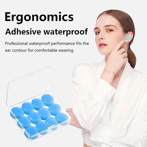 Moldable Silicone Noise Cancelling Earplugs 6 Pairs for Sleeping, Swimming, Shooting,Taking a Plane (Orange, One Size) in Saudi Arabia