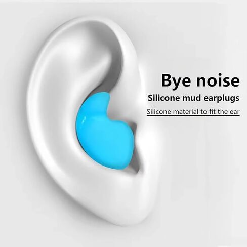 Moldable Silicone Noise Cancelling Earplugs 6 Pairs for Sleeping, Swimming, Shooting,Taking a Plane (Orange, One Size) in Saudi Arabia