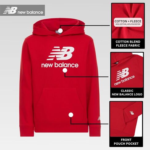 New Balance Boys Hoodie 2-Pack-Premium Comfy Cotton Plended Fleece Pullover Hoodies للأطفال in Saudi Arabia