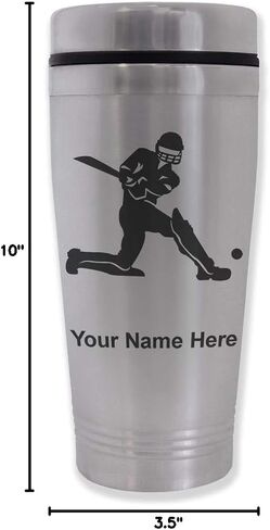 LASERGRAM 16OZ MOGUTER MUG ، Player Cricket ، شملت نقش شخصي in Kuwait