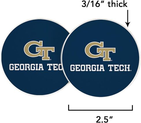 Desert Cactus Georgia Tech University Caraster Juster Yellow Jackets GT Institute of Technolbs Extorbbent Sandstons Custer Coasters مجموعة من 2 (تصميم A) in Saudi Arabia