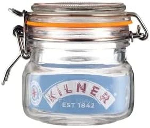 Kilner Square Clip Top Jar 250ml (0.25L) Airtight Glass Jar for Storing Herbs Spices Dried Fruits Nuts and Seeds in Kuwait