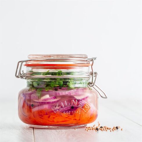 Kilner Square Clip Top Jar 250ml (0.25L) Airtight Glass Jar for Storing Herbs Spices Dried Fruits Nuts and Seeds in Kuwait