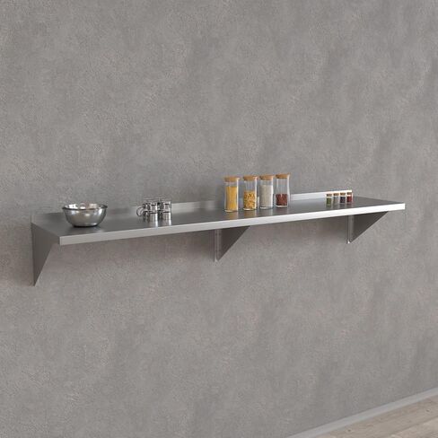 16 مقياس الفولاذ المقاوم للصدأ 18 "× 84" رف الجدار الثقيل in Kuwait