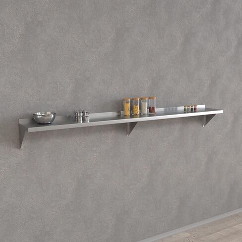 16 مقياس الفولاذ المقاوم للصدأ 18 "× 84" رف الجدار الثقيل in Kuwait