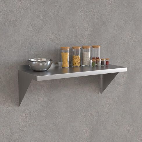 16 مقياس الفولاذ المقاوم للصدأ 18 "× 84" رف الجدار الثقيل in Kuwait