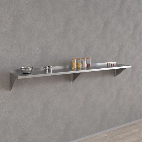 16 مقياس الفولاذ المقاوم للصدأ 18 "× 84" رف الجدار الثقيل in Kuwait