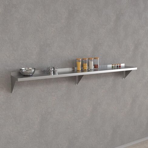 16 Gauge Stainless Steel 18" x 84" Heavy Duty Wall Shelf in Kuwait