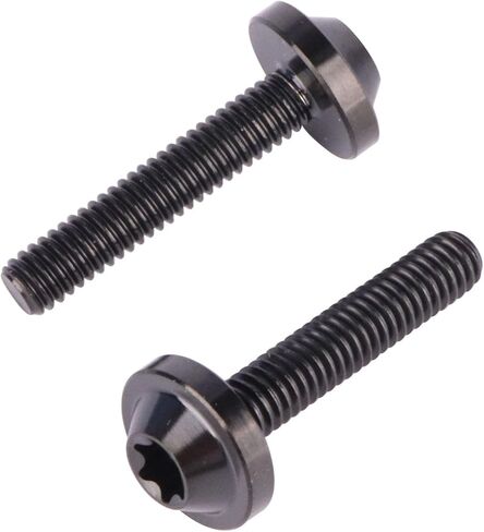 4Pcs Titanium Bolt M4x10 15 20mm Button Torx Head Screw for Bicycle Motorcycle (Black, M4x20mm) in Kuwait