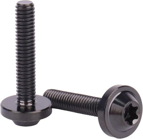 4Pcs Titanium Bolt M4x10 15 20mm Button Torx Head Screw for Bicycle Motorcycle (Black, M4x20mm) in Kuwait