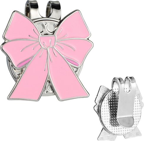Pink Bow Golf Ball Marker ، Magnetic Golf Ball Marker Hat Clip Strong Magnetic Cute Decoration Accority for Golfer Bag Cap Women Men Gen in Saudi Arabia
