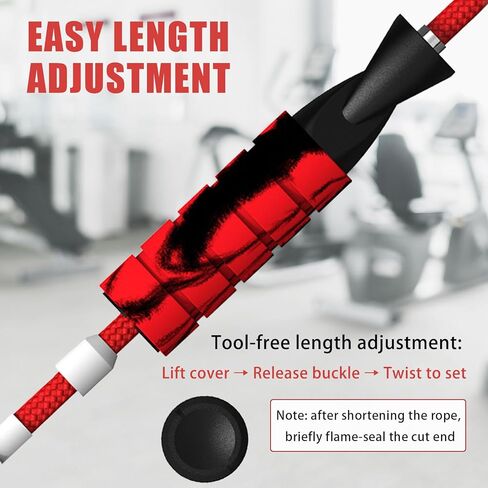 حبل القفز للنساء والرجال قابلة للتعديل طول القطن حبل تخطي للبالغين والأطفال معدات تمرين لفقدان الوزن ، القلب ، الملاكمة والملاكمة المناسبة للمنزل والصالة الرياضية والاستخدام المدرسي in Kuwait