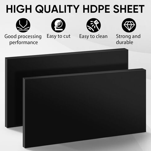 2pcs ورقة بلاستيكية HDPE 1/2 بوصة السمك 24 "× 12" ، صفائح البولي إيثيلين الصلبة ، كتلة بلاستيكية البولي إيثيلين عالية الكثافة لمشاريع DIY لمشاريع ديكور المنزل in Kuwait
