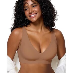 Bras for Women Deep V Seamless Wireless Support Lift No Underwire Plunge Bralettes Full Coverage Push Up Bra in Kuwait