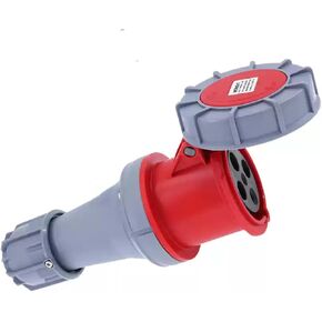 IEC60309 النشاط الصناعي المضاد للماء المكونات الإناث 4PIN 125A 380-415V 3P+E مثبطات Flame IP67 in Kuwait