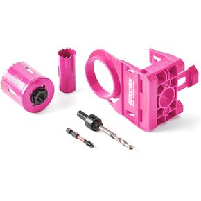 1-3/8" - 1-3/4" Door Lock Installation Kit for Wooden Doors with Guide Template, Carbon Steel Door Lock Hole Saw (Red) in Kuwait