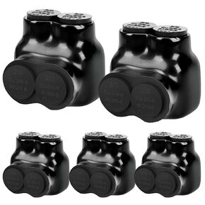 10 أجهزة كمبيوتر سلك معزول موصلات أسود متعدد الكبلات لصق المنفذ 2 منفذ إدخال الكبلات الإدخال الموصلات طرف طرفي الطاقة الكهربائية (نطاق سلك 4-14) in Kuwait