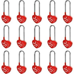 أحمر 3.5 "50 مم قفل قفل واحد قفل القلب ، إلى الأبد حب الألومنيوم المعادن لوفلوك جسر ، الزفاف والذكرى السنوية (بدون مفتاح) in Kuwait