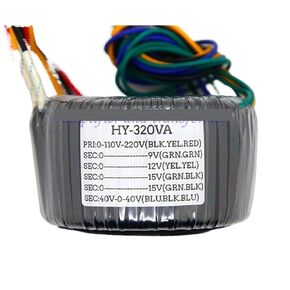 1PCS 320W محول حلقي محفوظ بوعاء ، مزدوج 40 فولت ثلاثة أسلاك + مزدوجة 15V أربعة أسلاك + واحدة 12V + واحدة 9V ، محول الطاقة الصوتية in Kuwait