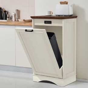 SPERGEHOM TILT OUT TRASH FACINET ، متوافق مع علب القمامة الخشبية للحيوانات الأليفة التي تبلغ 13 جالون in Kuwait