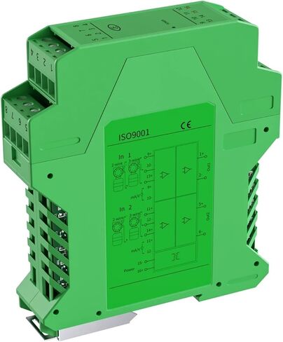 DC24V Signal Isolator Power 4-20mA to 0-10v Isolator Distribution Signal Splitter 420ma Analog Isolation(Out 4-20MA_4-20MA) in Kuwait