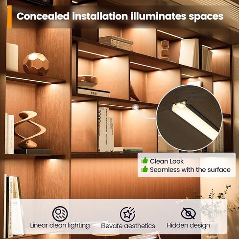 Muzata 10Pack 6.6FT/2M Recessed LED Channel U Shape Black Aluminum LED Strip Diffuser Channel with Milky White Cover U127 WW 2M in Saudi Arabia