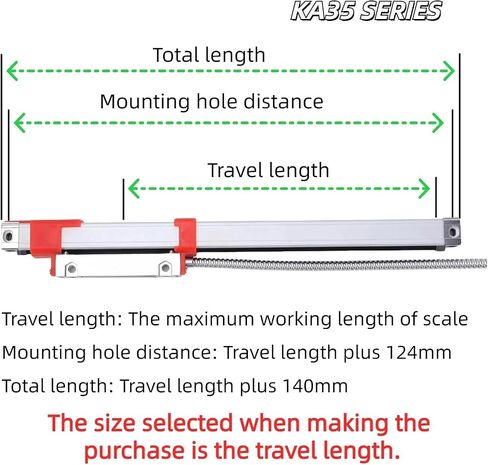 KA35 دقة عالية 0.005 مم （5μm） TTL DRO 100 150 200 250 300 350 400MM SLIS SCALE SCALE OPTICAL PORTICAL RACK (5U-300MM) in Saudi Arabia
