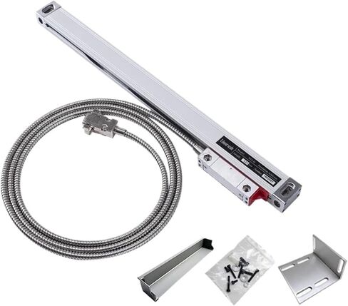 High Precision Slim Linear Glass Scale 1um 5V TTL 100 200 300 Optical Encoder Grating Ruler for Grinder Lathe Industrial Grade(100mm Travel 0.001mm) in Saudi Arabia