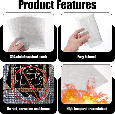 5 Pcs Welding Mesh Reinforcing Stainless Steel Wire Mesh Screen for Thermoplastic Repairs Silver Plastic Wire Mesh Plastic Weld Kit for Plastic Welding Car Repairing, 5.9 x 7.9inch in Saudi Arabia