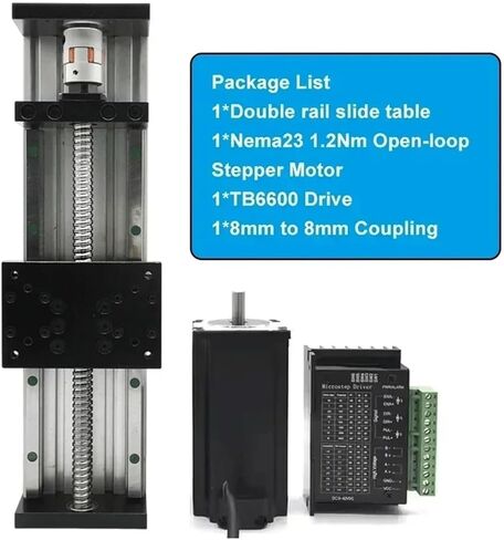 NEMA23/34 57/86mm x y/z المحرك الخطي يدوي مجموعة طاولة انزلاق المحرك SFU1605 دليل مزدوج جدول انزلاق (مجموعة محرك 2nm) in Kuwait