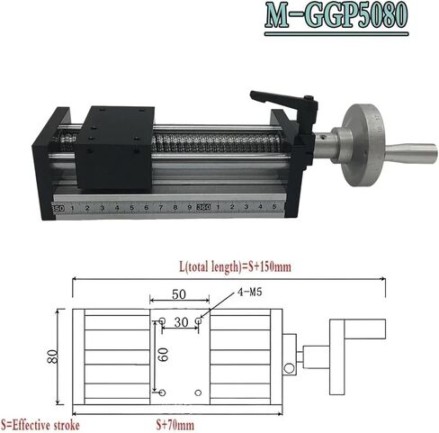 1PCS يدوي خطوط سكة حديد خطية مرحلة الجدول SFU1204/1605/1610 كرات مع عجلات اليد مزدوجة السكك الحديدية 100mm-1000mm (M-DXG6042 ، SFU1610-Stroke 600mm) in Kuwait