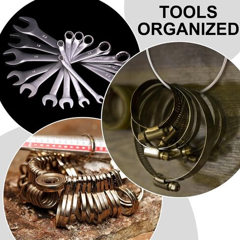 Zonon 3 Pack 6 Inch Metal Rings Wrench Organizer Easy to Open and Close Heavy Duty for Bib Vests Craft Index Card Dream Catcher Key in Saudi Arabia