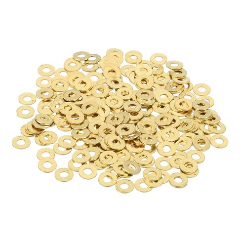 Meccanixity 320 Pack Brass Brass Washer ، M2 Copper Washers Crush Kit Kit Linds ، 2mm id ، 5mm OD ، سمك 0.4 مم للبراغي إصلاح آلات البراغي ، البناء في الهواء الطلق in Saudi Arabia