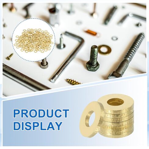 Meccanixity 320 Pack Brass Brass Washer ، M2 Copper Washers Crush Kit Kit Linds ، 2mm id ، 5mm OD ، سمك 0.4 مم للبراغي إصلاح آلات البراغي ، البناء في الهواء الطلق in Saudi Arabia