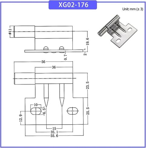 304 XG02-176 Stainless Steel Detachable Folding Hinge 1Pcs in Saudi Arabia